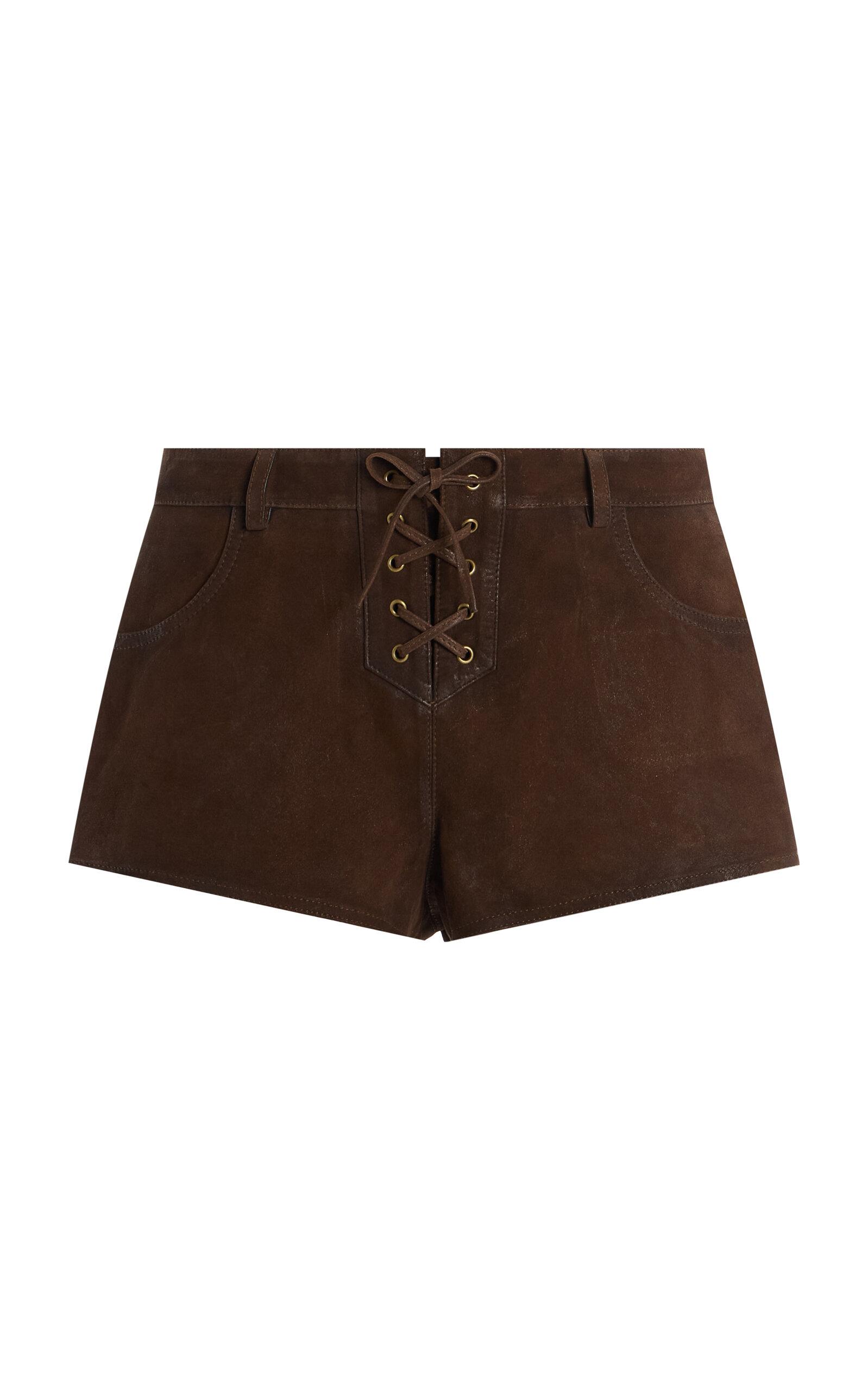 Isabel Marant Delma Lace-Up Suede Shorts - Moda Operandi by ISABEL MARANT