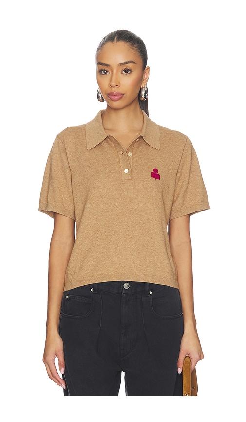Isabel Marant Etoile Althea Top in Tan by ISABEL MARANT