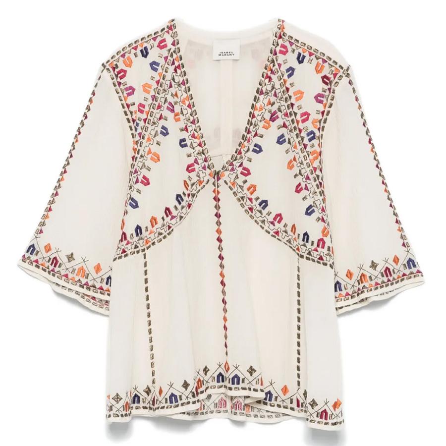 Isabel Marant Santia Cotton Blend Blouse by ISABEL MARANT