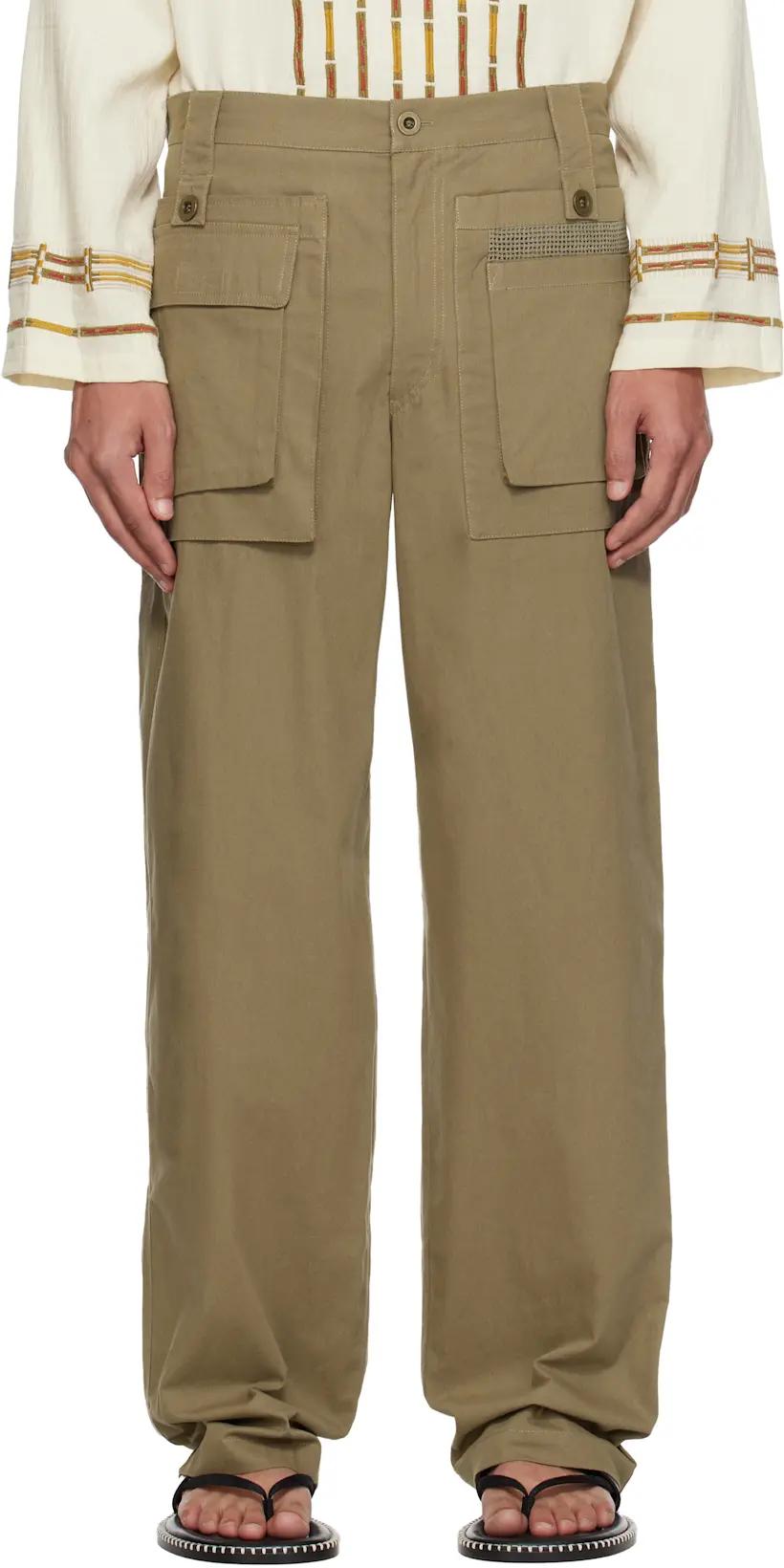 Khaki Ezio Trousers by ISABEL MARANT