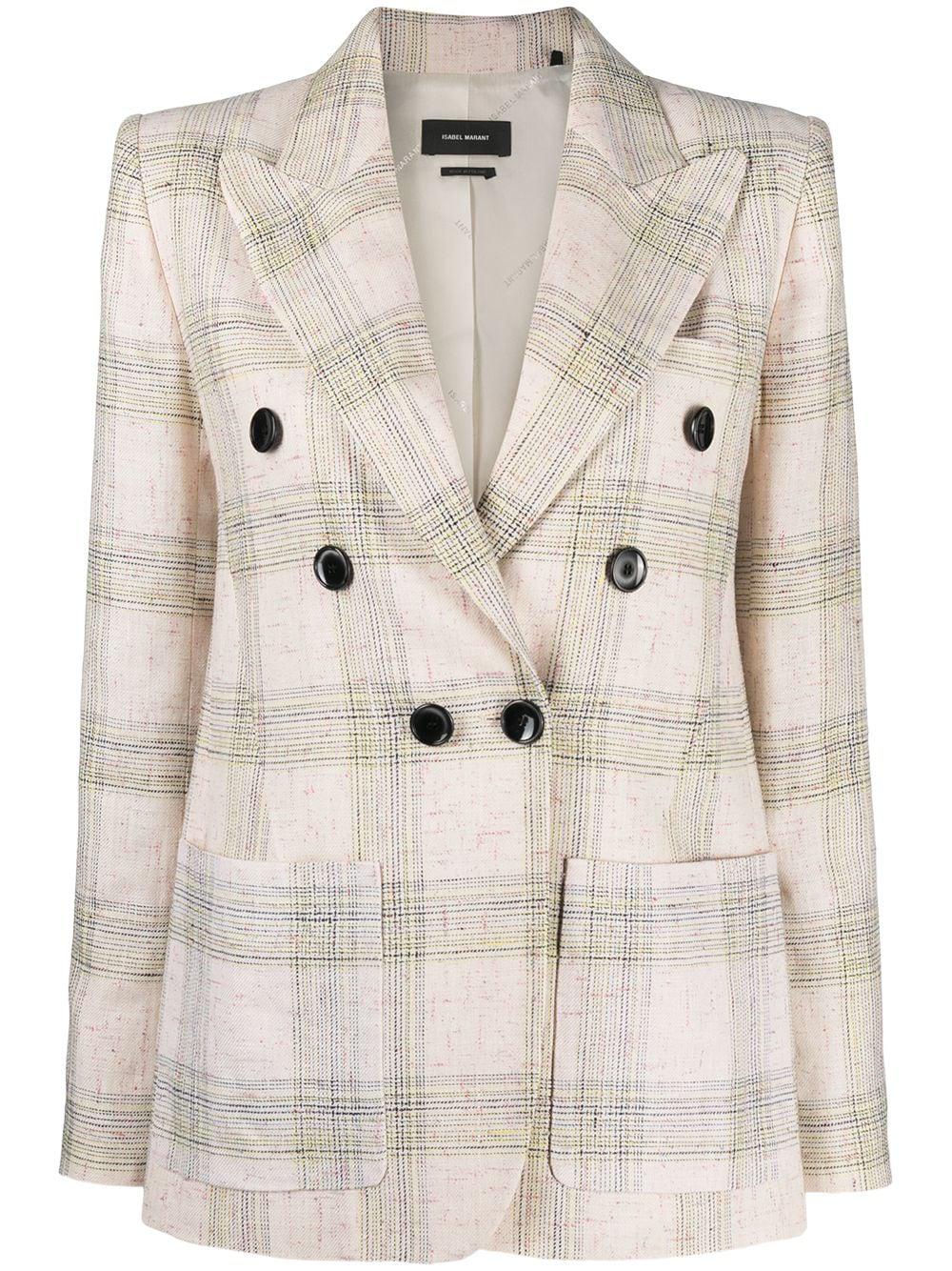 Lenora check-print double-breasted jacket by ISABEL MARANT