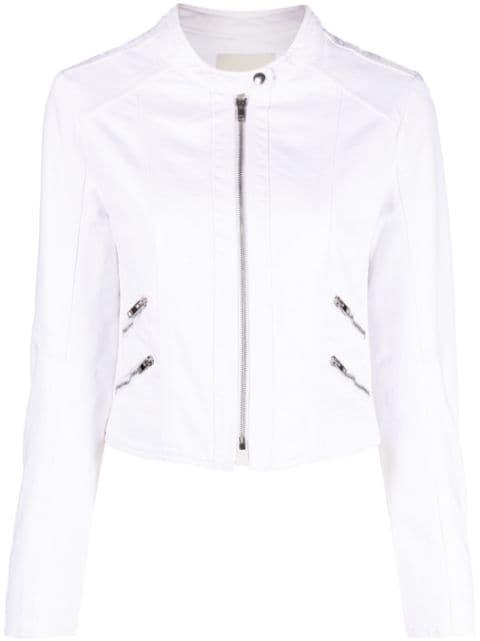 Leys band-collar denim jacket by ISABEL MARANT