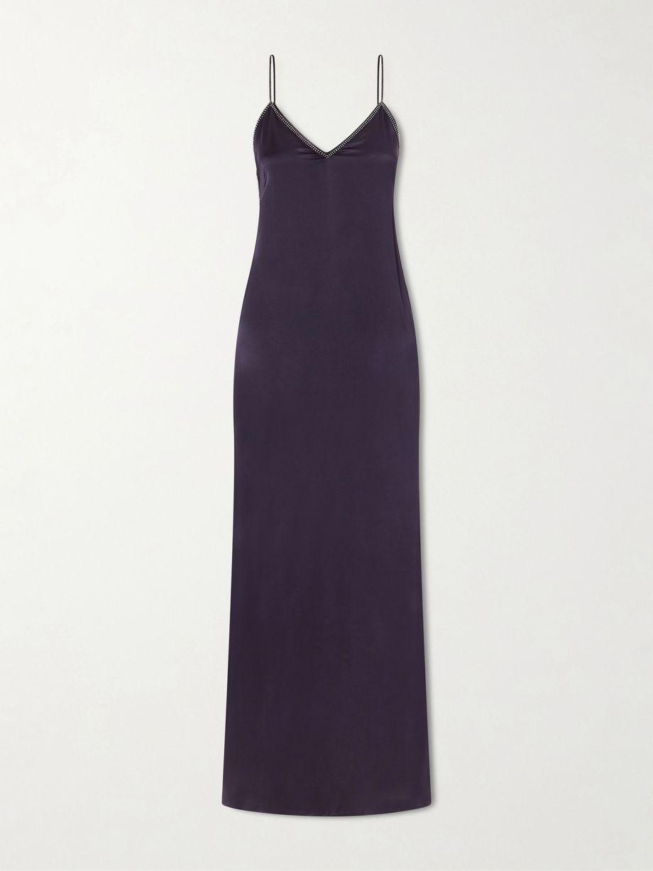 Leza studded silk-satin midi dress by ISABEL MARANT