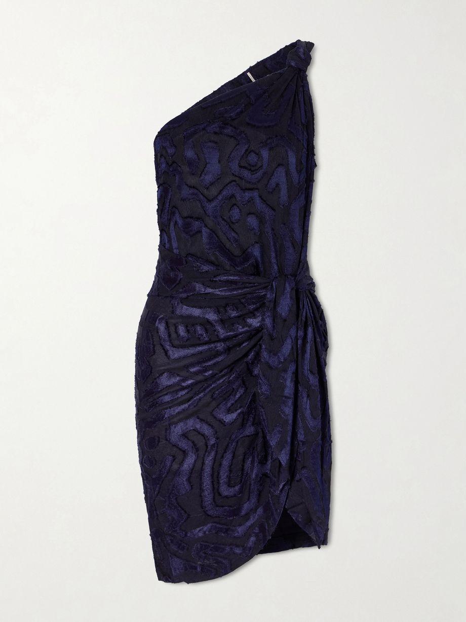 Lilana one-shoulder fil coupé chiffon midi dress by ISABEL MARANT