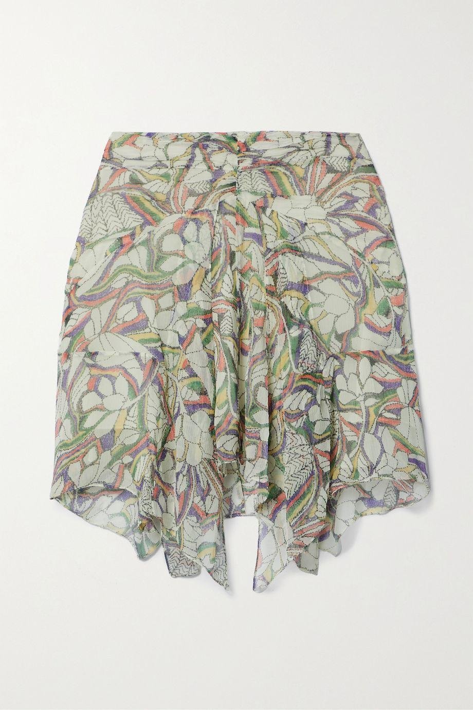 Lysea printed silk-crepon mini skirt by ISABEL MARANT