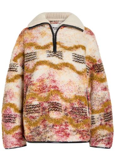 Marner patterned fleece coat by ISABEL MARANT