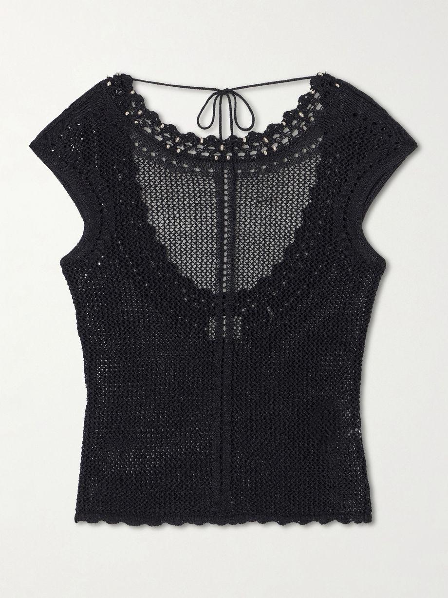 Metorie embellished crochet cotton-blend tank by ISABEL MARANT