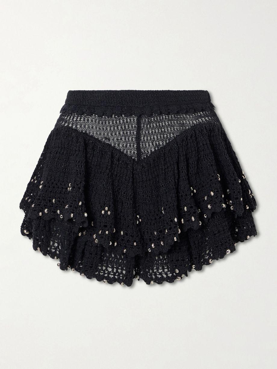 Metuanie crocheted embellished cotton-blend shorts by ISABEL MARANT