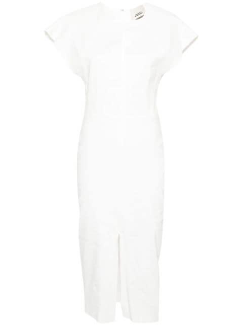 Mirna hemp-blend midi dress by ISABEL MARANT