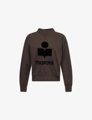 Moby Flocked-Logo Cotton-Blend Sweatshirt by ISABEL MARANT