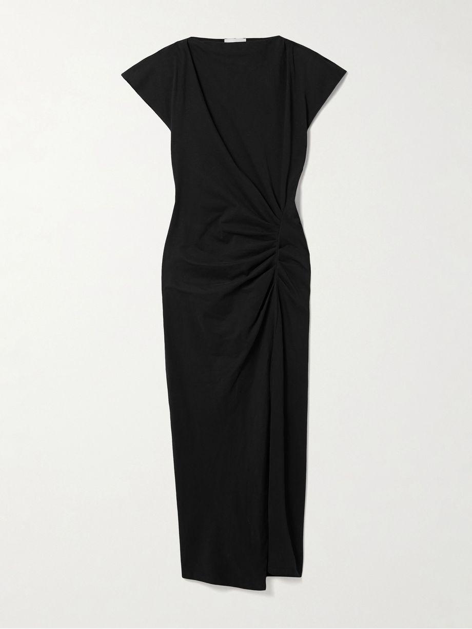 Nadela gathered cotton-jersey midi dress by ISABEL MARANT