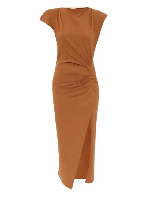 Nadela side-split draped midi dress by ISABEL MARANT