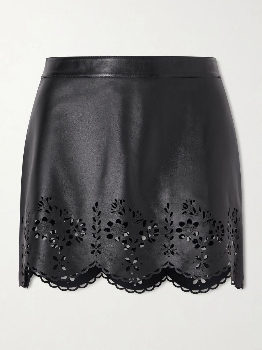 Natea laser-cut leather mini skirt by ISABEL MARANT