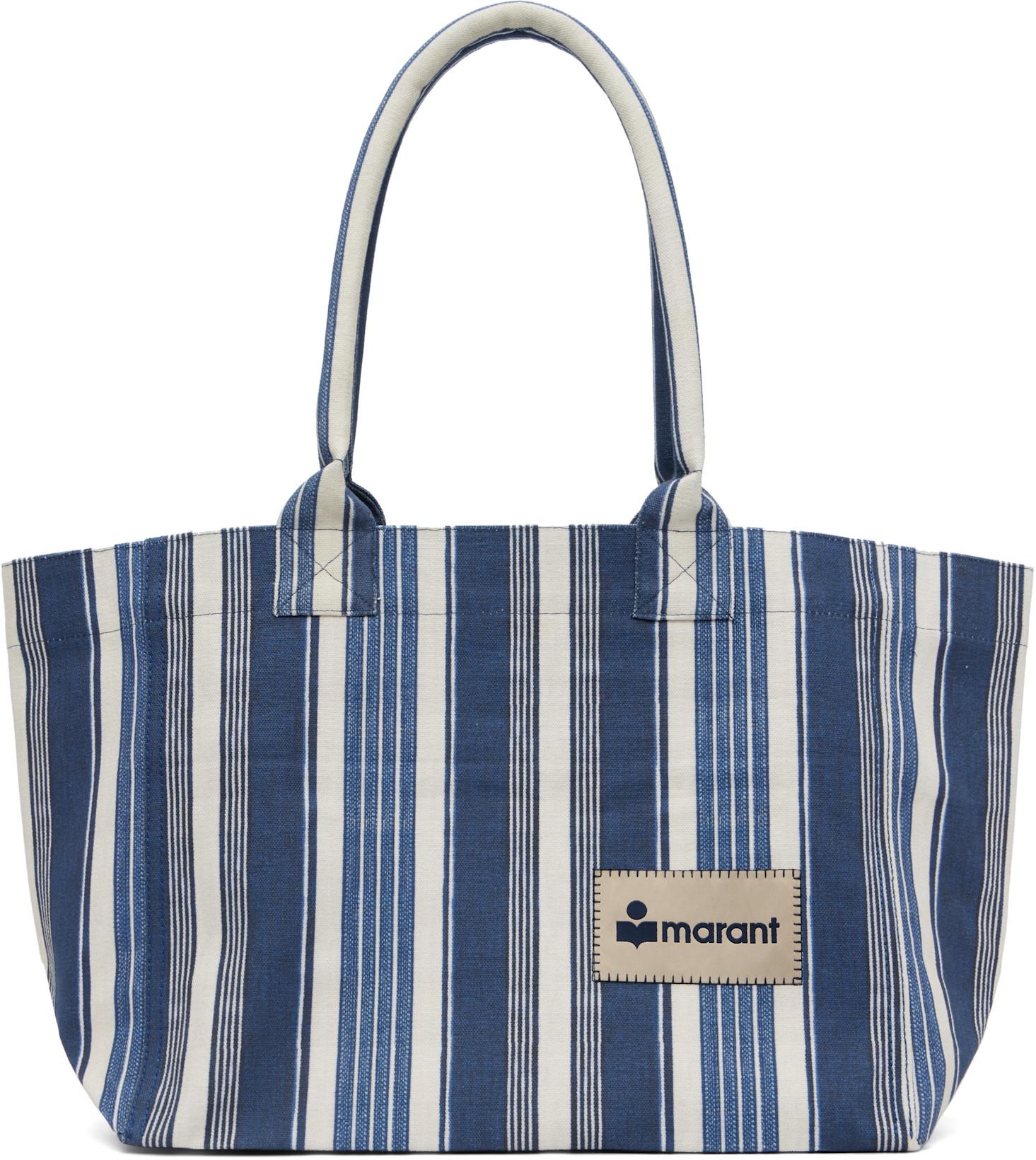 Navy & White Yenky Zipped Tote by ISABEL MARANT