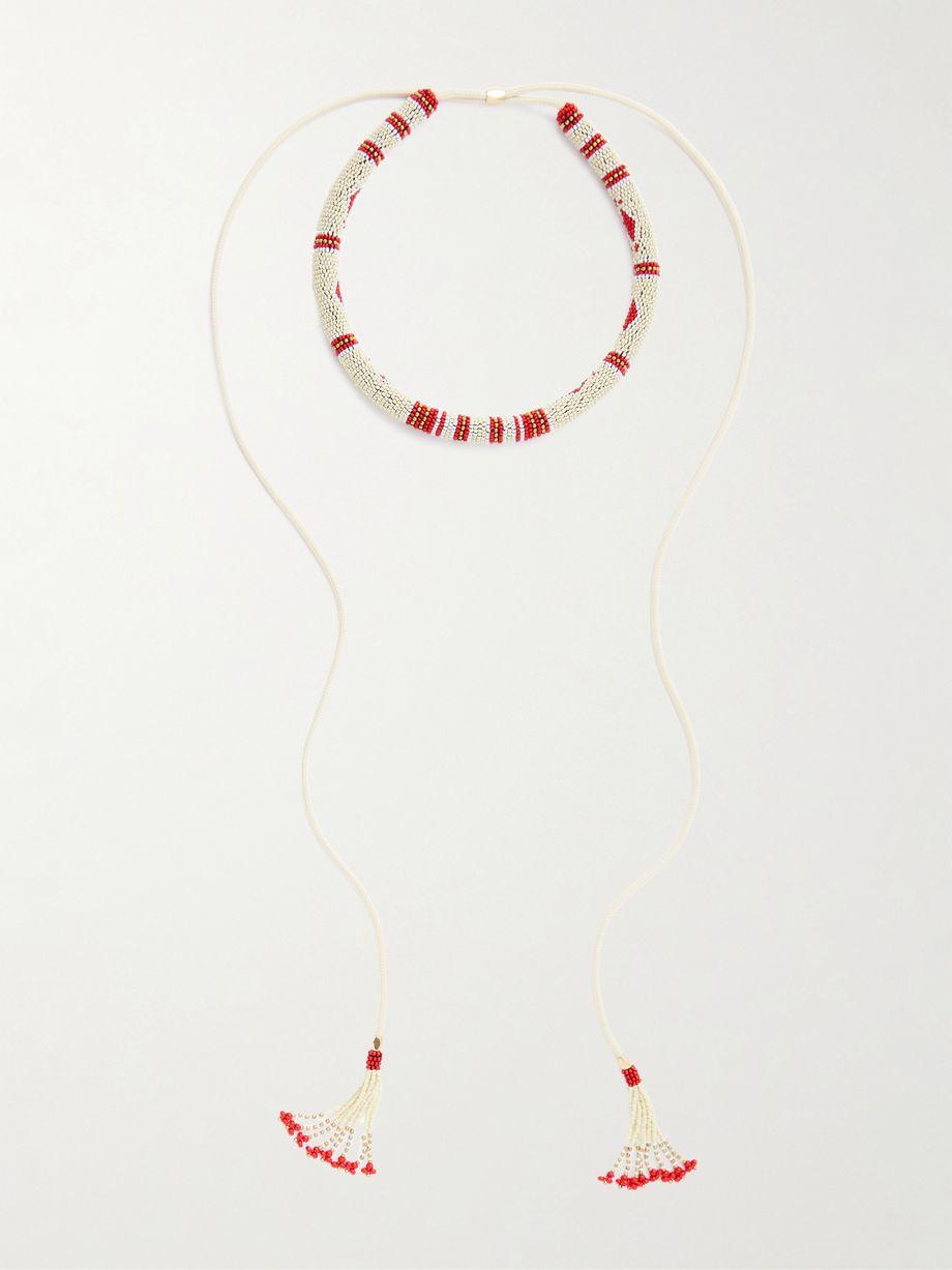 Nina beaded glass and cord necklace by ISABEL MARANT