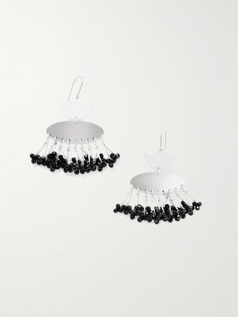 Nora silver-tone beaded earrings by ISABEL MARANT