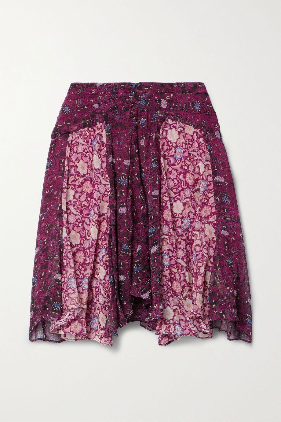 Oda printed silk-crepon mini skirt by ISABEL MARANT