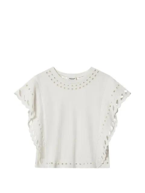 Odyle eyelet-embellished T-shirt by ISABEL MARANT