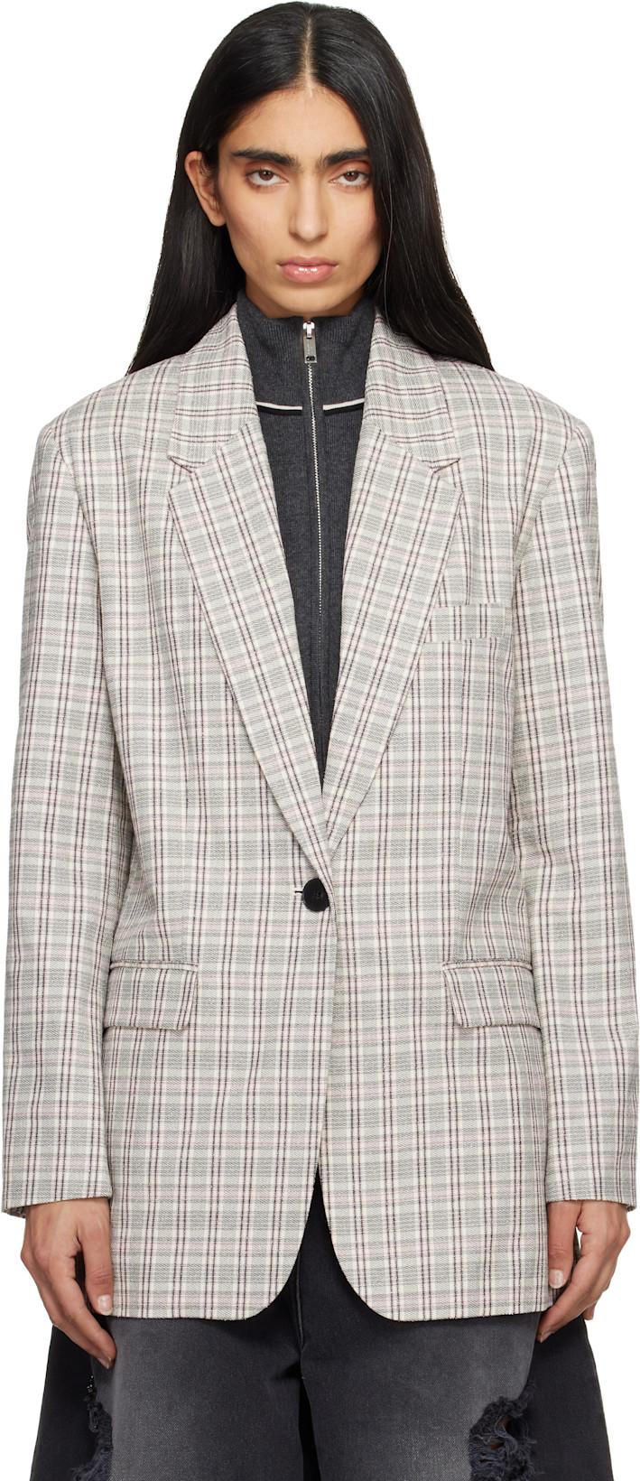 Off White & Pink Selda Blazer by ISABEL MARANT