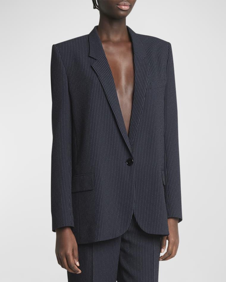 Omelia One-Button Pinstripe Blazer by ISABEL MARANT