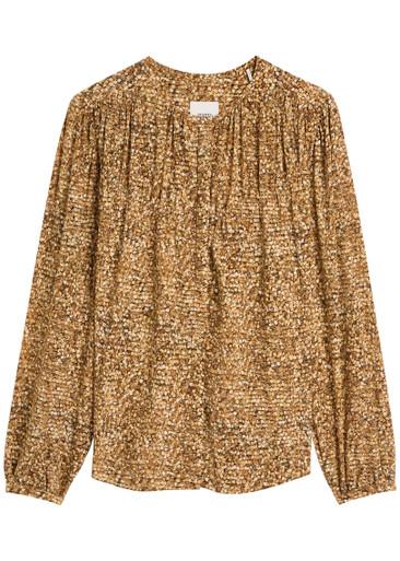 Sally printed silk-chiffon top by ISABEL MARANT
