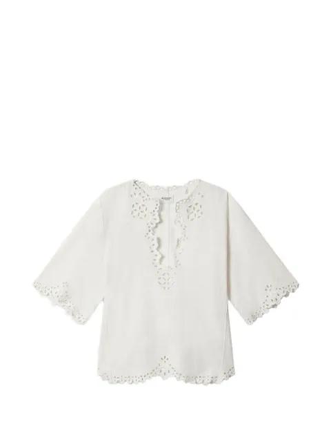 Shana broderie-anglaise scalloped blouse by ISABEL MARANT