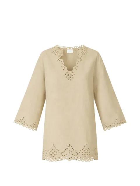Sherazade laser-cut V-neck mini dress by ISABEL MARANT