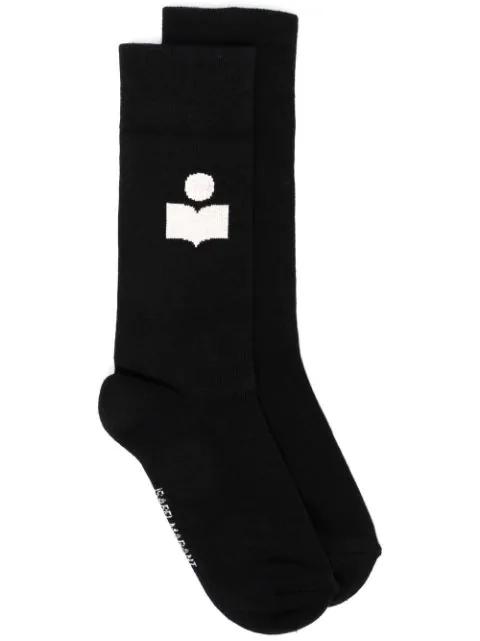 Siloki logo-intarsia socks by ISABEL MARANT