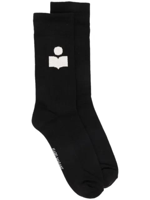 Siloki logo-intarsia socks by ISABEL MARANT