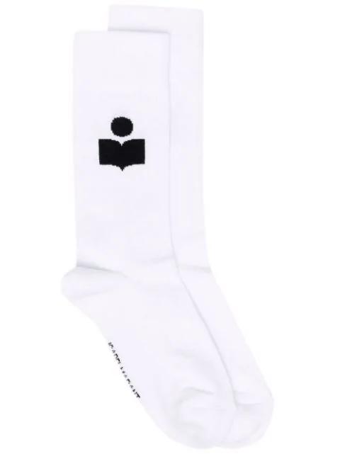 Siloki logo-intarsia socks by ISABEL MARANT