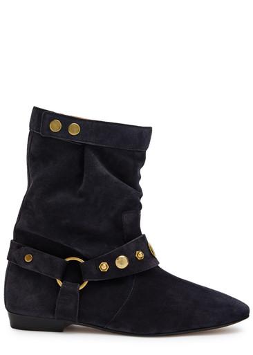 Stania embellished suede mid-calf boots by ISABEL MARANT