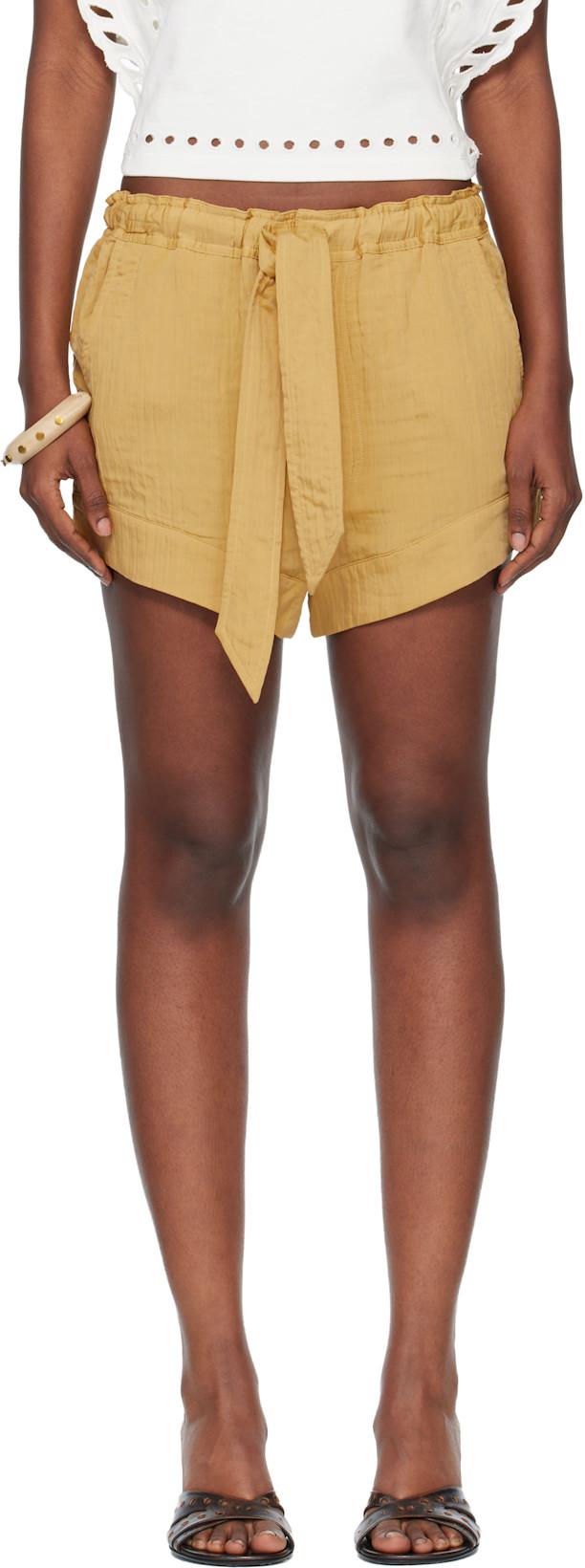 Tan Birva Shorts by ISABEL MARANT