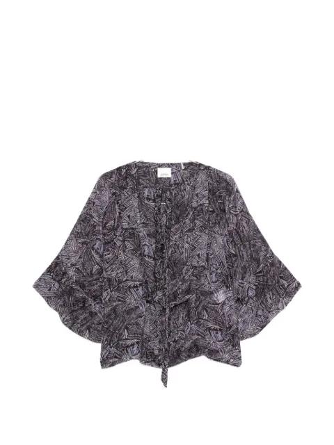 Tekia abstract-print ruffled shirt by ISABEL MARANT