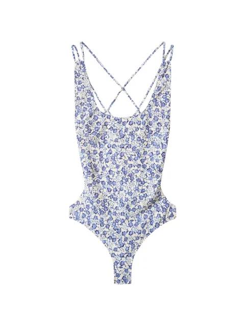 Tenisia floral-print crossover-straps swimsuit by ISABEL MARANT