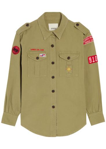 Umberta appliquéd twill shirt by ISABEL MARANT