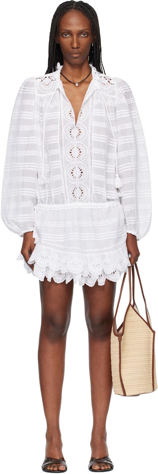 White Preya Minidress by ISABEL MARANT