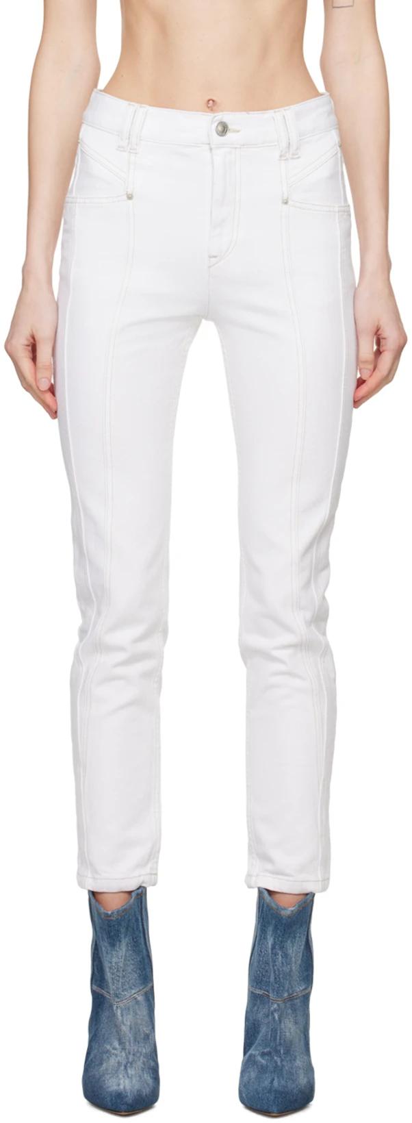 White Straight-Leg Jeans by ISABEL MARANT
