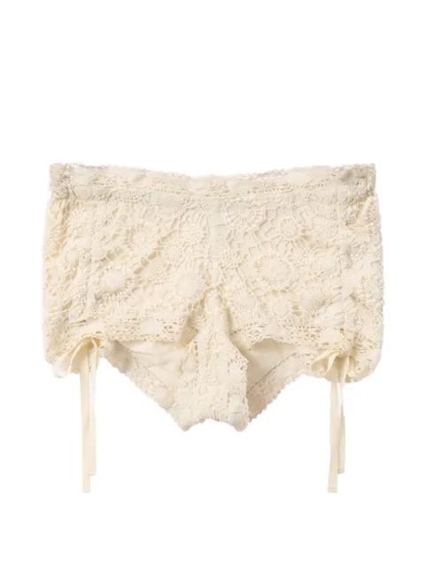 Yeliz floral-details mini cotton shorts by ISABEL MARANT