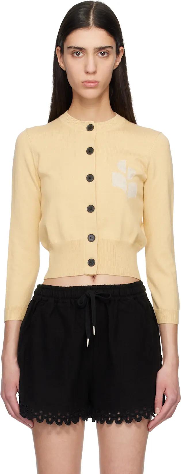 Yellow Newton Cardigan by ISABEL MARANT