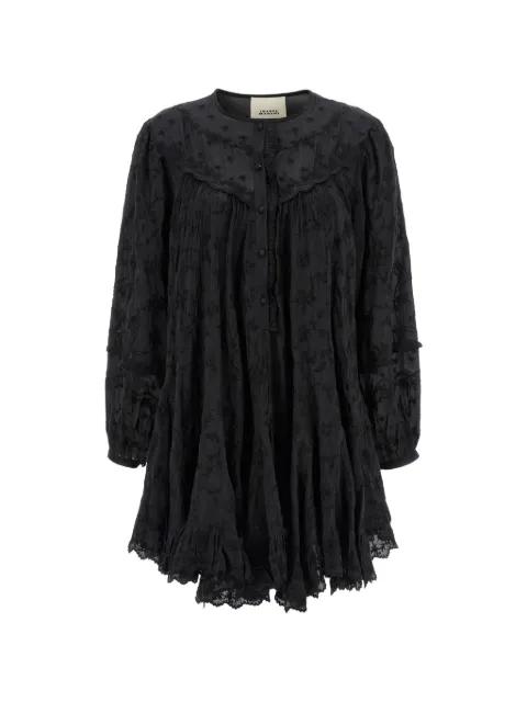 Zame floral-embroidered ruffled mini dress by ISABEL MARANT
