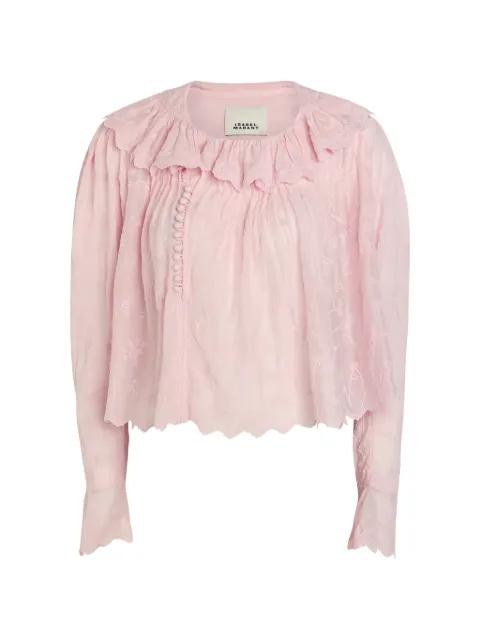 Zelly ruffled button blouse by ISABEL MARANT