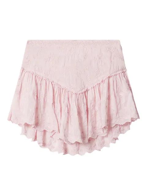 Zoelia embroidered ruffled mini skirt by ISABEL MARANT