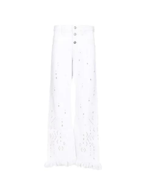 broderie anglaise frayed trousers by ISABEL MARANT