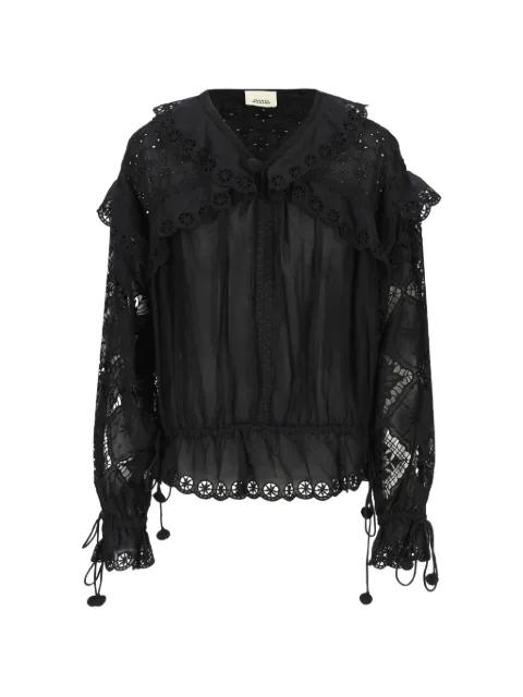 broderie-anglaise ruffled blouse by ISABEL MARANT