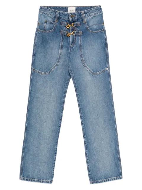 buckled patch-pocket jeans by ISABEL MARANT