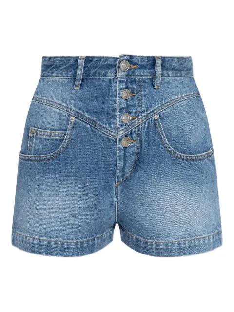 button-fastening denim shorts by ISABEL MARANT