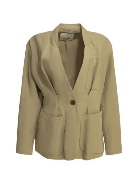 button-fastening pocket-detail coat by ISABEL MARANT
