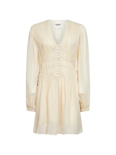 button shirred dress by ISABEL MARANT