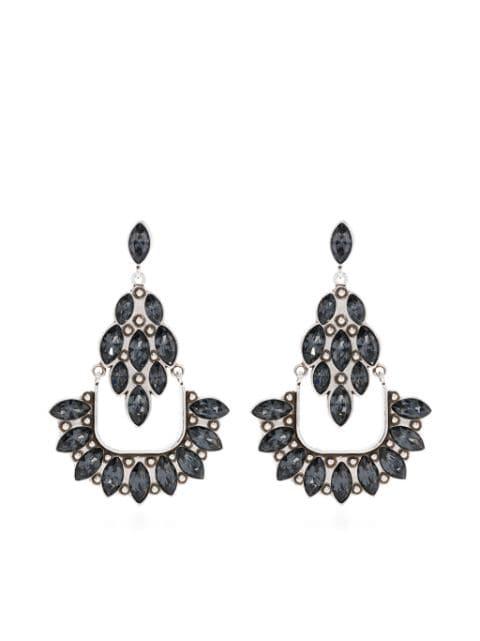 crystal-embellished drop earrings by ISABEL MARANT