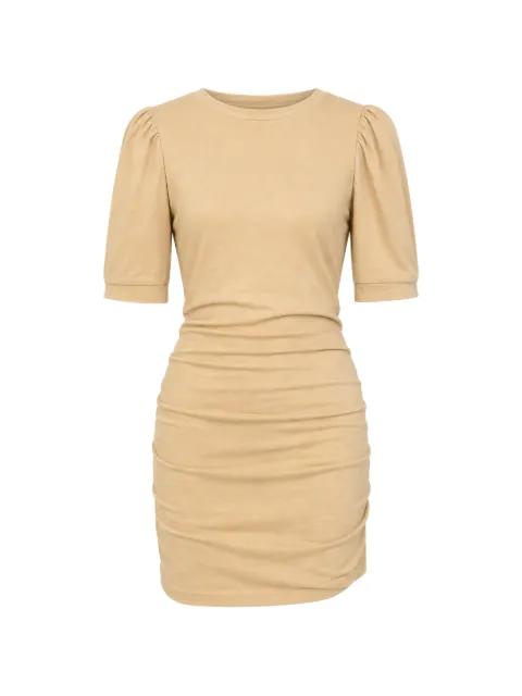 draped puff-sleeve mini dress by ISABEL MARANT